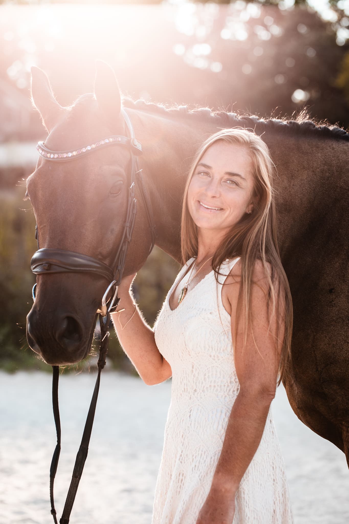 Lisa Taylor, Registered Nurse and PEMF practitioner, with her horse